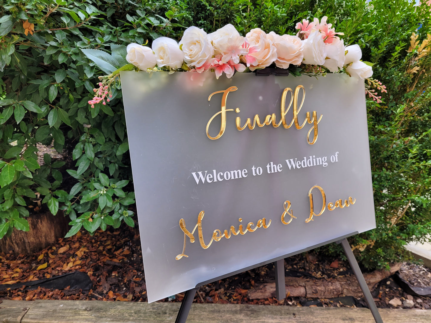 Personalised Frosted Acrylic Welcome To The Wedding Sign