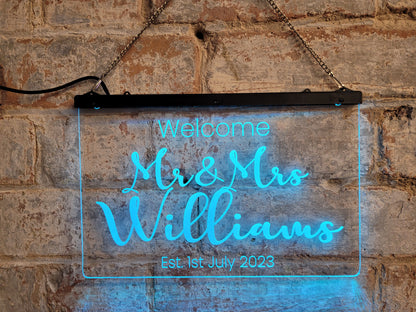 Personalised LED Wedding Sign