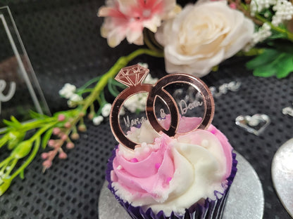 Personalised Wedding Cupcake Toppers