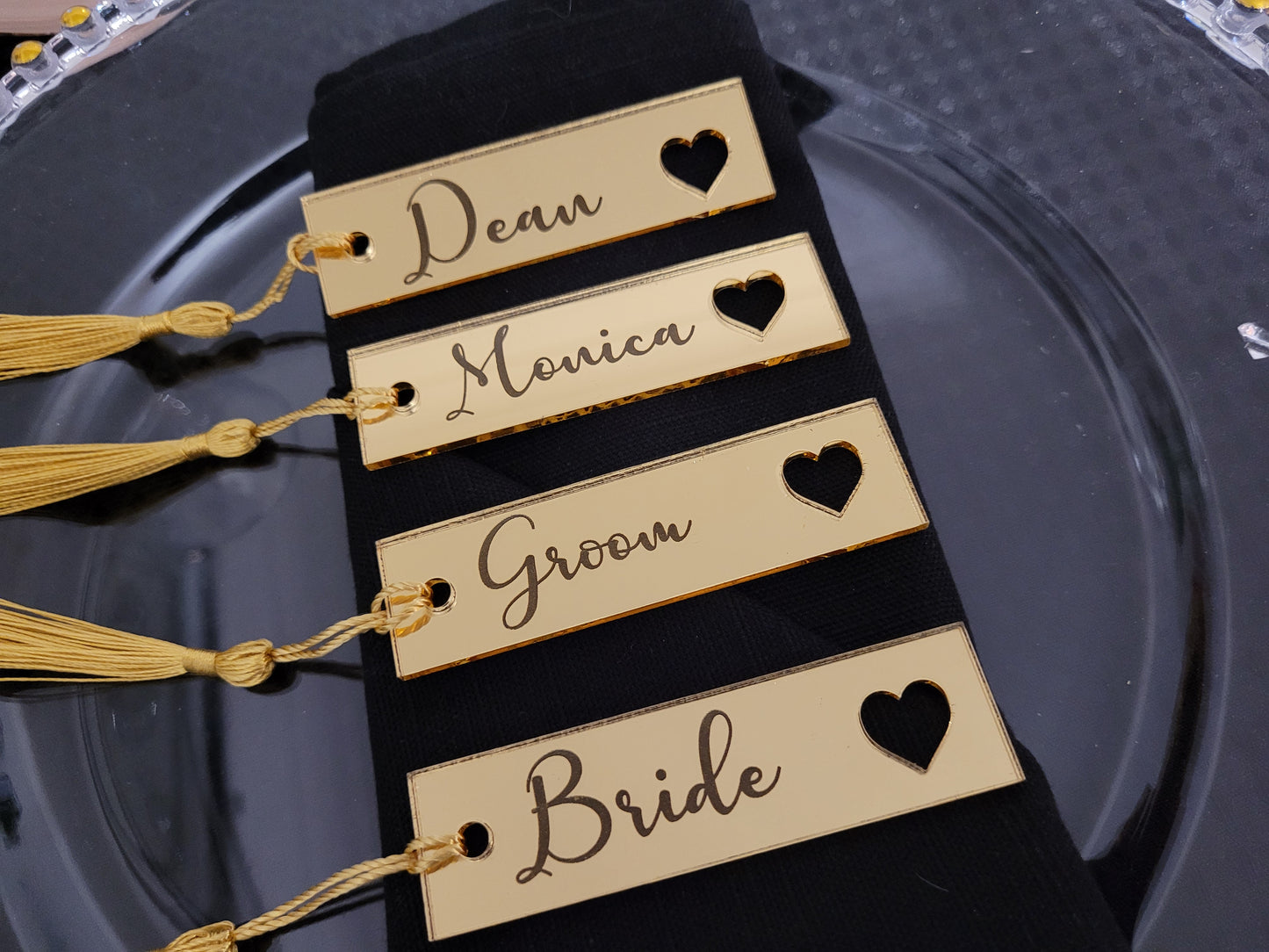 Personalised Acrylic Name Place Cards