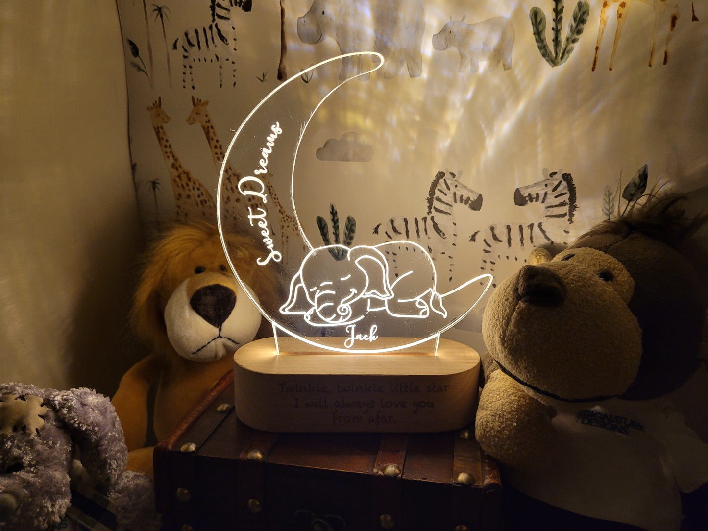 Personalised Elephant Night Light