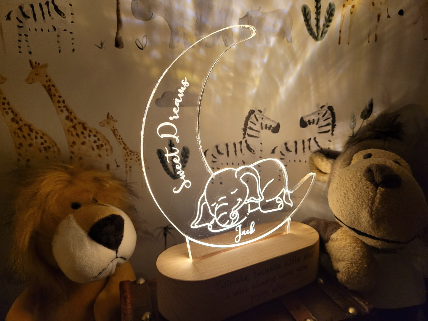 Personalised Elephant Night Light