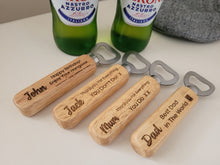 Load image into Gallery viewer, Personalised Fathers Day Bottle Opener

