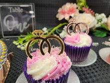 Load image into Gallery viewer, Personalised Wedding Cupcake Toppers
