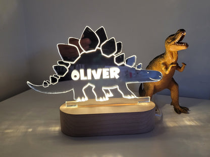 Personalised Dinosaur Night Light